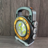 LED лампа HB-6678 фонарь аккумуляторный диодный фонарик на солнечной батареи, прожектор